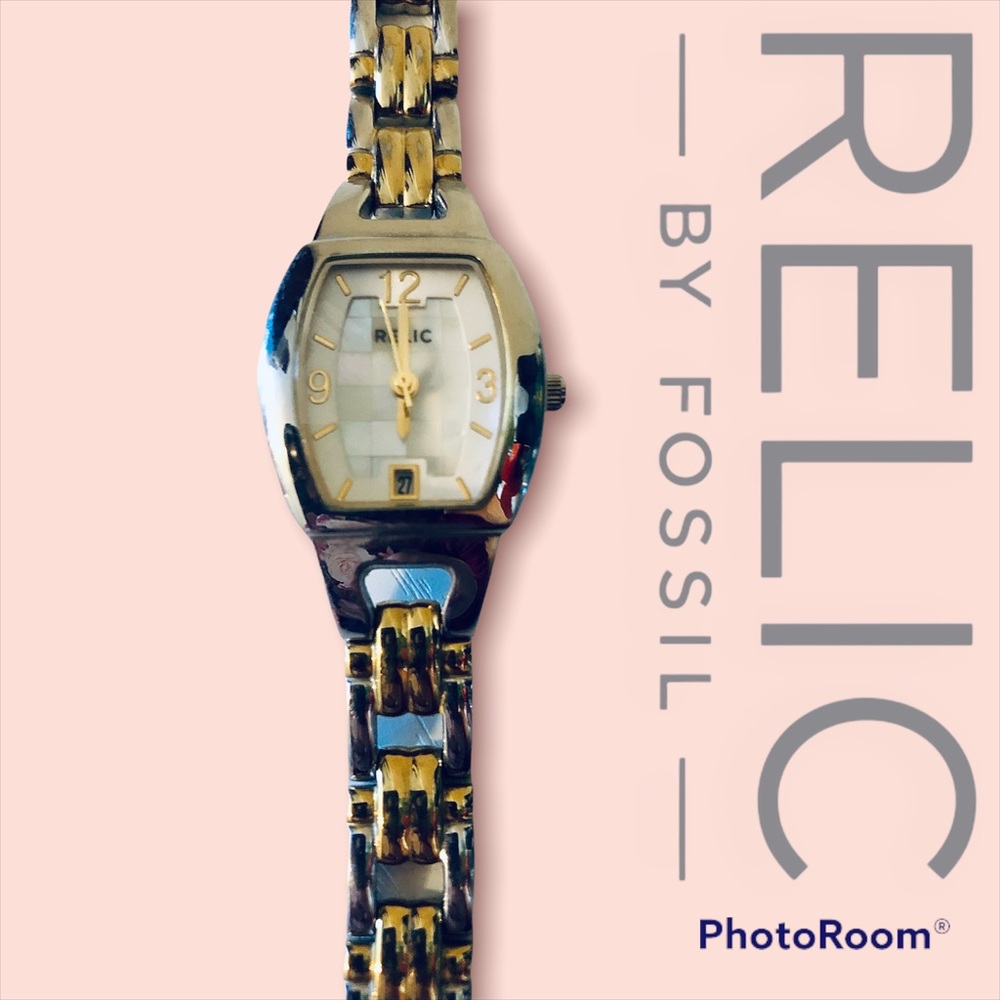 Relic Two-Toned Wrist Watch